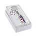 Porte-clés football bleu blanc rouge wholesaler