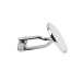 Boutons de manchette ovales 14.5x19mm, paire de boutons de manchettes promotional