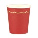 200ML TARTAN AND GOLD SCALLOPED TUMBLERS X 8, Cardboard cup promotional