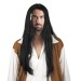 Perruque hippie noire, perruque promotional