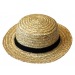 Chapeau canotier guinguette paille luxe, chapeau de paille promotional