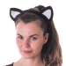 BLACK AND WHITE VELVET CAT HEADBAND, headband promotional