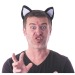 SERRE TÊTE CHAT BLANC ET NOIR VELOURS, serre-tête promotional