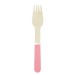 Product thumbnail SMALL NEON PINK WOODEN FORKS X 8 0