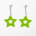 Boucles d'oreilles néon star x2 jaune, boucle d'oreille promotional
