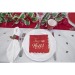 SERVIETTES FESTONNEES 33X33CM ROUGES ET OR JOYEUX NOEL X 16, décoration et objet de Noël promotional