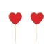 RED AND GOLD HEART COCKTAIL PICKS X 10 wholesaler
