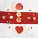 ASSIETTES COEUR ROUGE ET OR 19CM X 8, coeur  promotional