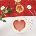 RED AND GOLD HEART PLATES 19CM X 8, heart promotional