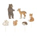 SET OF 6 WOODLAND CAKE DECORATIONS, squirrel promotional
