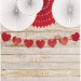 GUIRLANDE COEURS ROUGES ET OR 3M, coeur  promotional