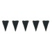 BLACK AND GOLD PENNANT GARLAND 3M wholesaler