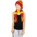STRIPED KNITTED HAT AND SCARF, child's cap promotional