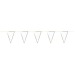 WHITE AND GOLD PENNANT GARLAND 3M wholesaler