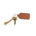 Porte-clés rectangulaire en PU, porte-clés cuir promotional