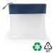 Transparent zipped case 185 x 180 x 20 mm in rPET, make-up bag promotional