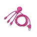Mr Bio Long - Câble d'1M avec une double entrée type C/USB, câble de chargement promotional