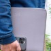 Recycled leather computer case 14/15, laptop sleeve promotional
