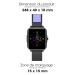 Montre connectée noire avec un écran tactile, montre connectée promotional