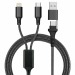 Câble de charge 4 en 1 20W en matériaux recyclés - Noir wholesaler