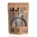 Câble de charge 4 en 1 20W en matériaux recyclés - Noir wholesaler