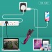 Adaptateur universel de voyage avec sorties USB-C et USB-A - Noir, prise électrique universelle et adaptateur universel de voyage promotional