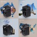 Adaptateur universel de voyage avec sorties USB-C et USB-A - Noir, prise électrique universelle et adaptateur universel de voyage promotional