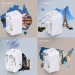 Adaptateur universel de voyage avec sorties USB-C et USB-A - Blanc, prise électrique universelle et adaptateur universel de voyage promotional
