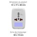 Adaptateur universel de voyage - Blanc, prise électrique universelle et adaptateur universel de voyage promotional