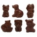 Mini Animal Moulding 15g Black 70% Organic, chocolate bunny promotional