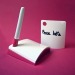 Pen holder with erasable note, French made wholesaler
