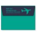 Two-tone travel pouch with plane cut-out wholesaler