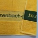 Serviette sport logo tissé jacquard sur mesure au Pantone 50x100 cm wholesaler