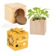 Pot cube bois mini avec bulbes de trèfle à 4 feuilles en boite Star-Box - sans gravure laser wholesaler