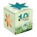 Pot cube bois mini avec graines d'épicéa en boite Star-Box - Epicéa, décoration de sapin de Noël promotional
