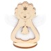 Product thumbnail Premium greeting card with felt and wood figurines - Premium 4/0-c - Angel 1