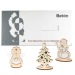 Premium greeting card with felt and wood figurines - Premium 4/0-c - Angel wholesaler