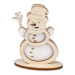 Product thumbnail Premium greeting card with felt and wood figurines - Premium 4/0-c - Snowman 1