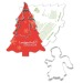 Christmas recipe book, Fir tree, with fir tree cake tin - Standard design wholesaler