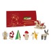 Greeting card with wooden puzzle and felt - standard design - Father Christmas wholesaler