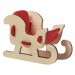 Greeting card with wooden puzzle and felt - standard design - Father Christmas wholesaler