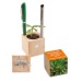 Pot cube bois de bureau de Noël - Epicéa - Epicéa wholesaler