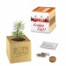 Pot cube bois Maxi de Noël - Epicéa - Epicéa, décoration et objet de Noël promotional