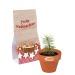Mini pot en terre cuite sous pochette - Four-leaf clover, trèfle à 4 feuilles promotional