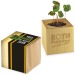 Pot cube bois Mini - Design standard - Trèfle à 4 feuilles wholesaler