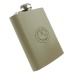 12cl flask in imitation leather, flange promotional