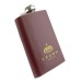 12cl flask in imitation leather, flange promotional