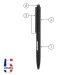 Stylo bille stylet twist noir, Stylo avec stylet pour écran tactile promotional