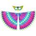 Set cape masque bird paradise 2 coloris assortis, accessoire de fête et de déguisement promotional