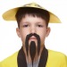 Moustache Chinois longue enfant - Noir brillant, accessoire de fête et de déguisement promotional